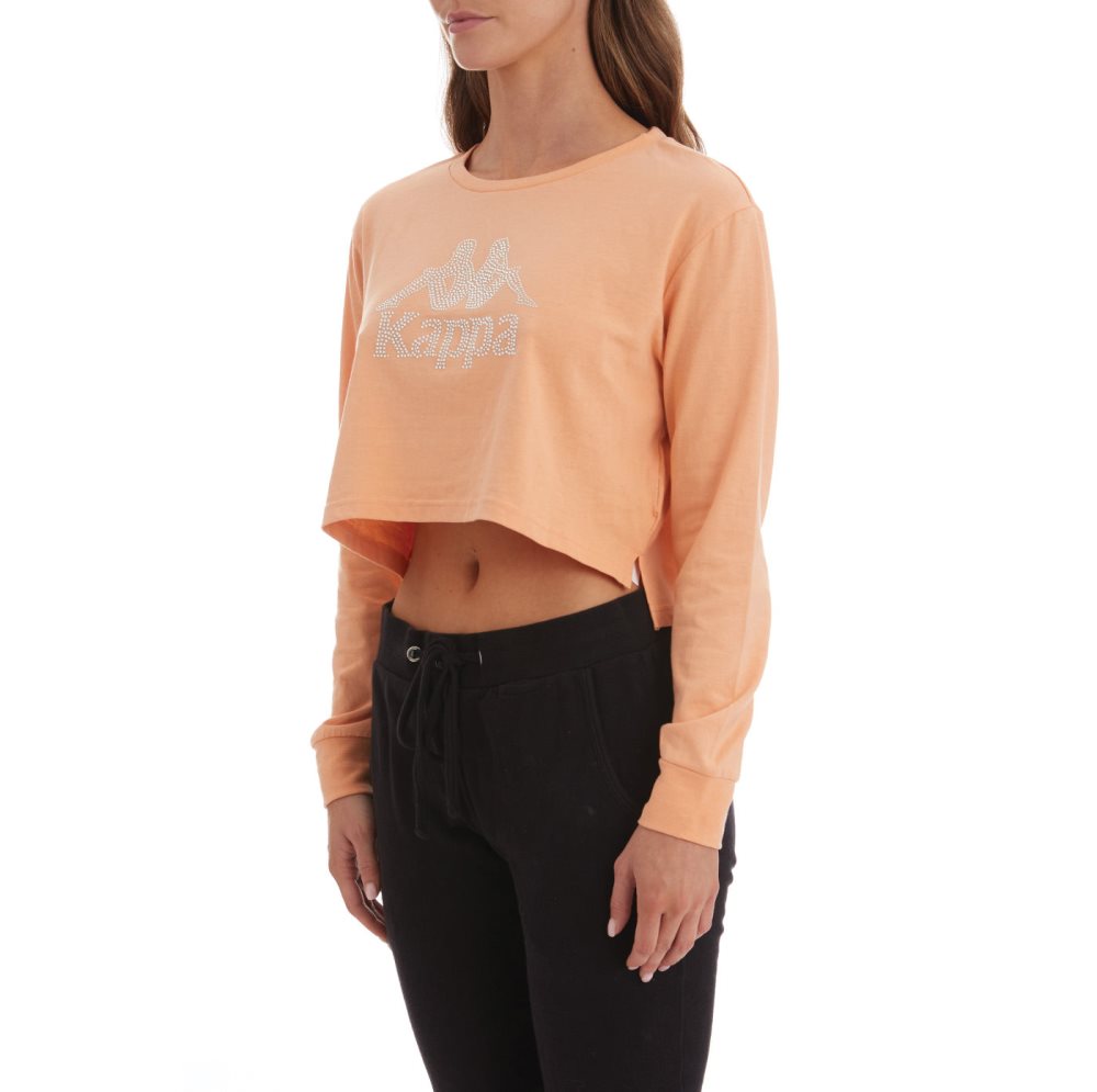 Camiseta Kappa Authentic Saintelle Naranjas Coral | 62704-VRHG