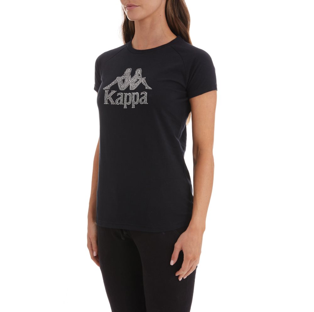 Camiseta Kappa Authentic Shaira Negros | 84651-QINF