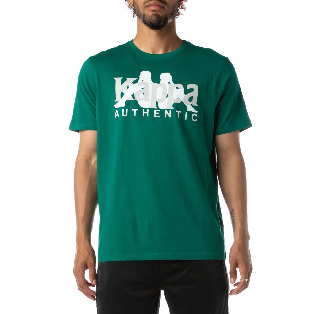 Camiseta Kappa Authentic Vanguard Verdes | 61538-VOFZ