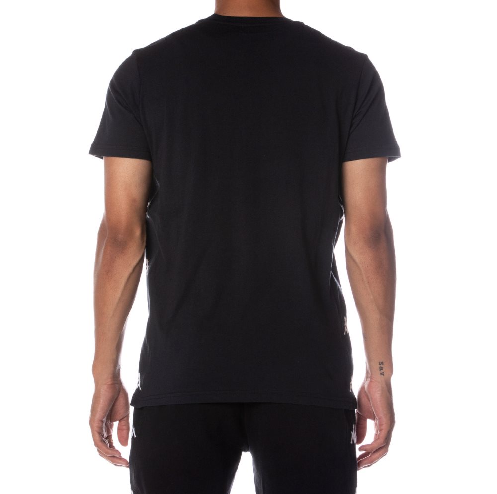 Camiseta Kappa Authentic Vornit Negros | 36142-IQLY