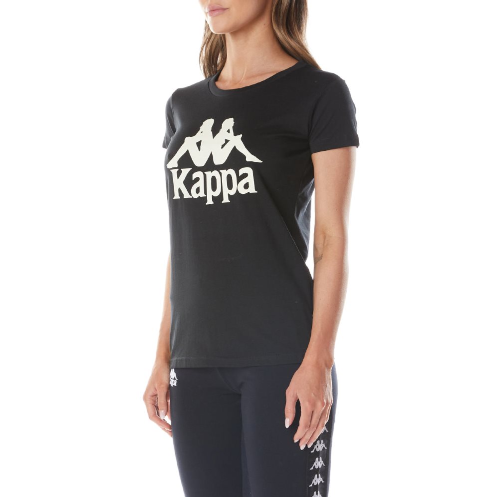 Camiseta Kappa Authentic Westessi Negros Marrom | 38679-TIBN