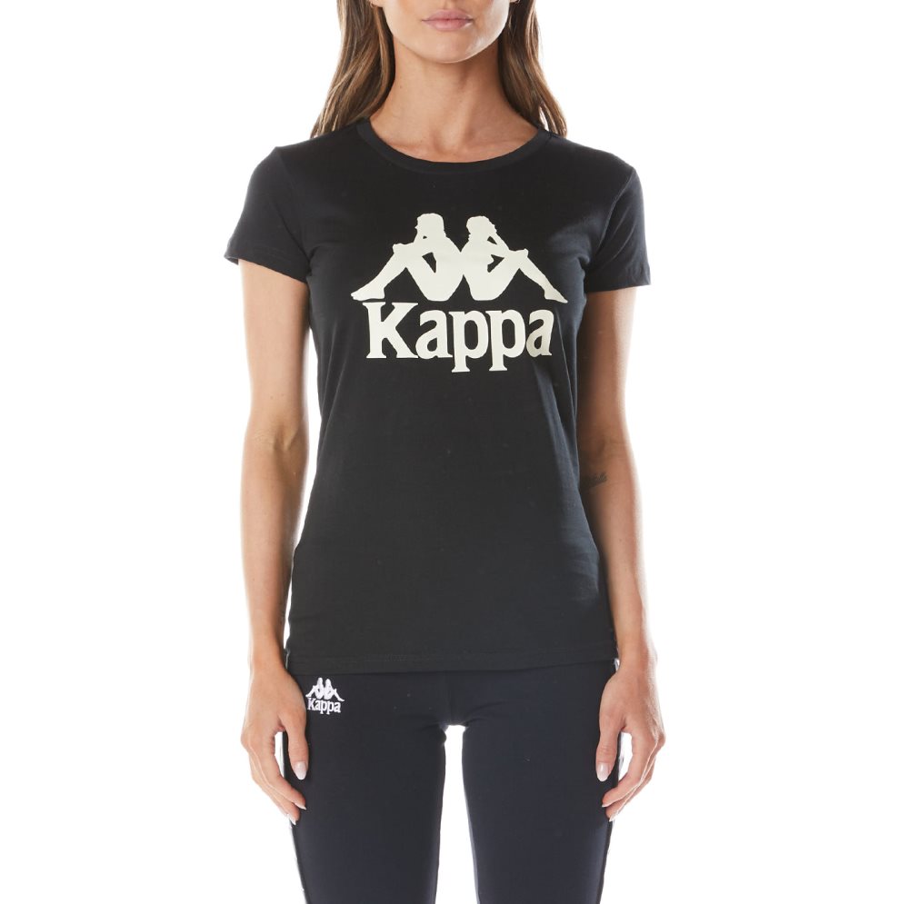 Camiseta Kappa Authentic Westessi Negros Marrom | 38679-TIBN