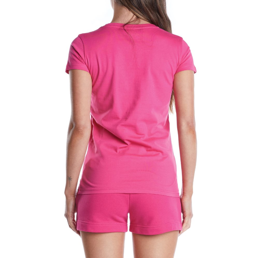 Camiseta Kappa Authentic Westessi Rosas Marrom | 37186-LVSN