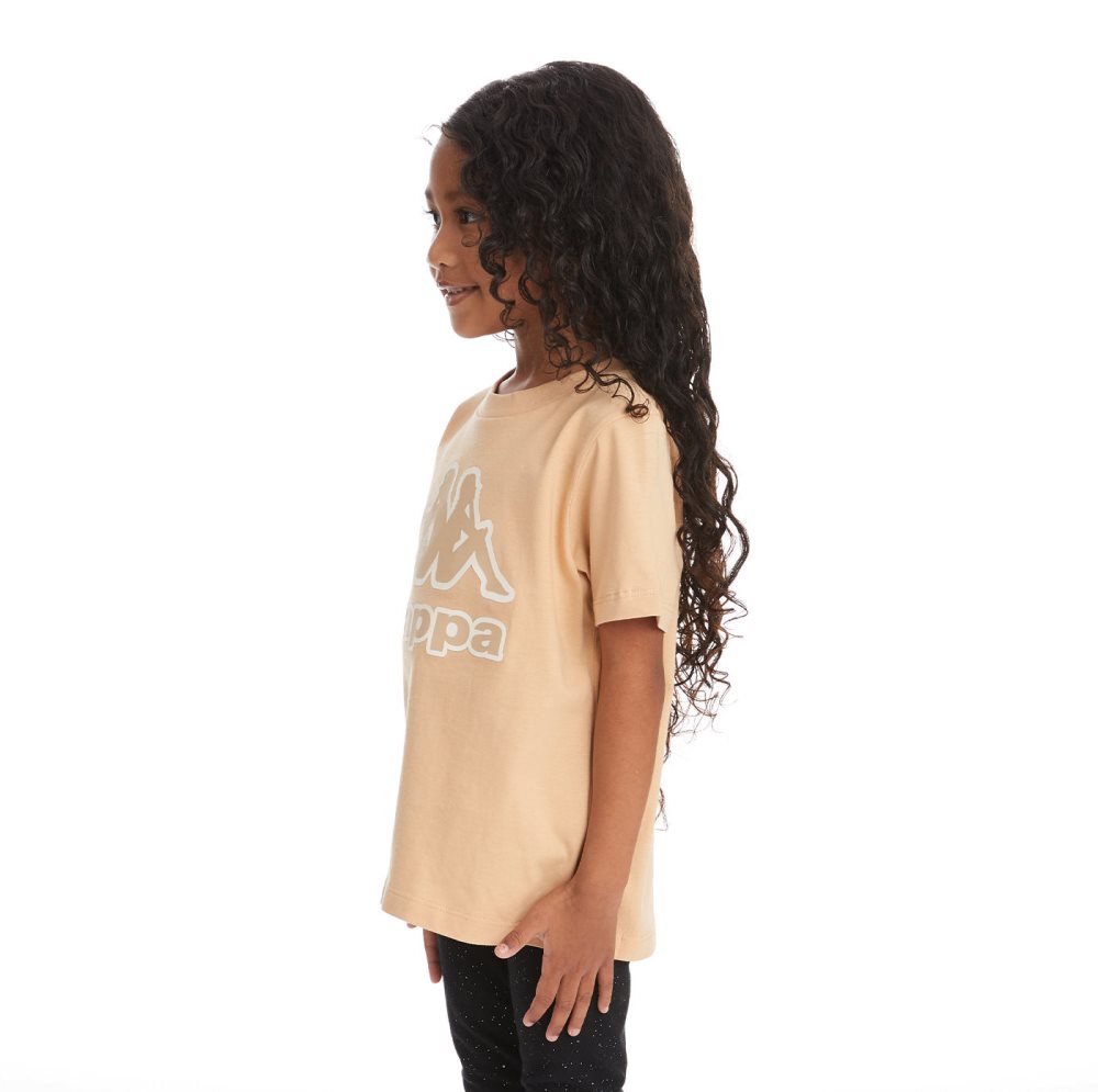 Camiseta Kappa Logo Bant Beige | 25741-KGRZ