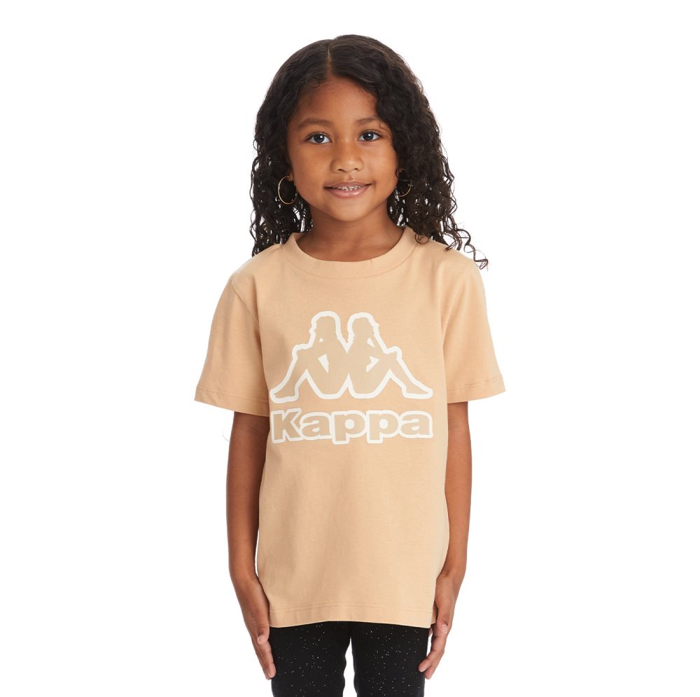 Camiseta Kappa Logo Bant Beige | 25741-KGRZ