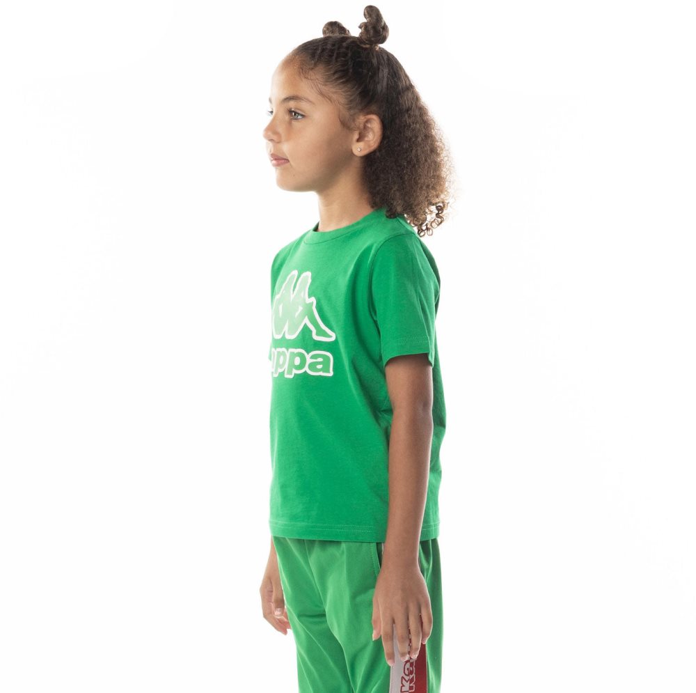 Camiseta Kappa Logo Bant Verdes | 79341-TGVB