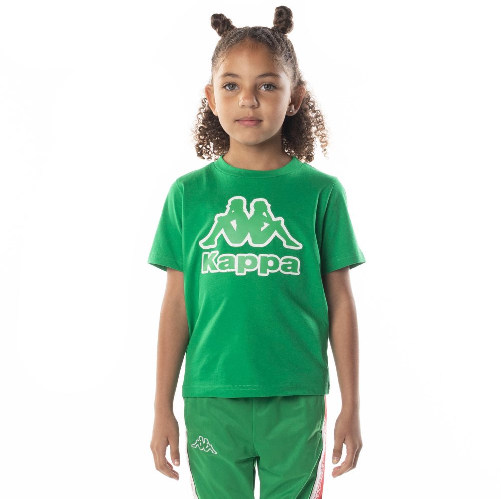 Camiseta Kappa Logo Bant Verdes | 79341-TGVB