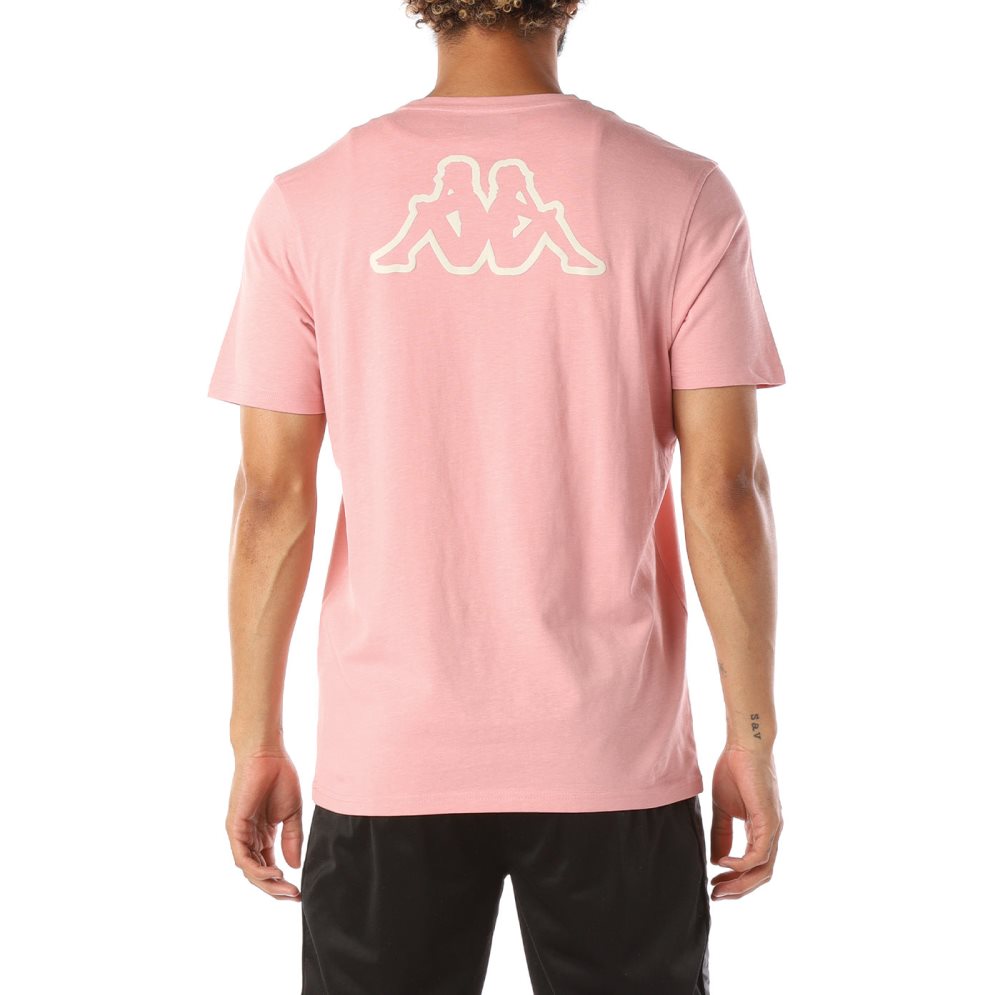 Camiseta Kappa Logo Cabal Rosas Claro | 12784-IEXT