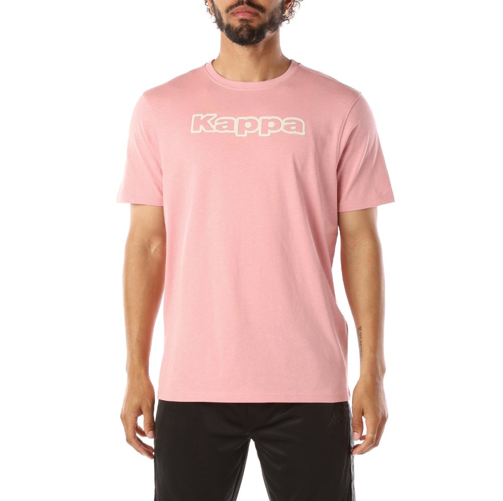 Camiseta Kappa Logo Cabal Rosas Claro | 12784-IEXT