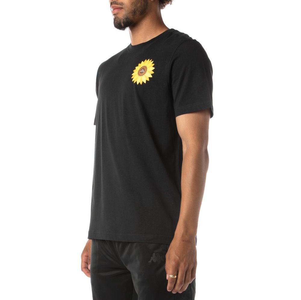 Camiseta Kappa Logo Palusa Negros | 16298-XLKH