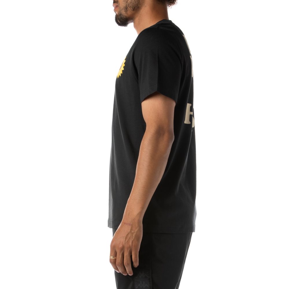 Camiseta Kappa Logo Palusa Negros | 31568-GWFK