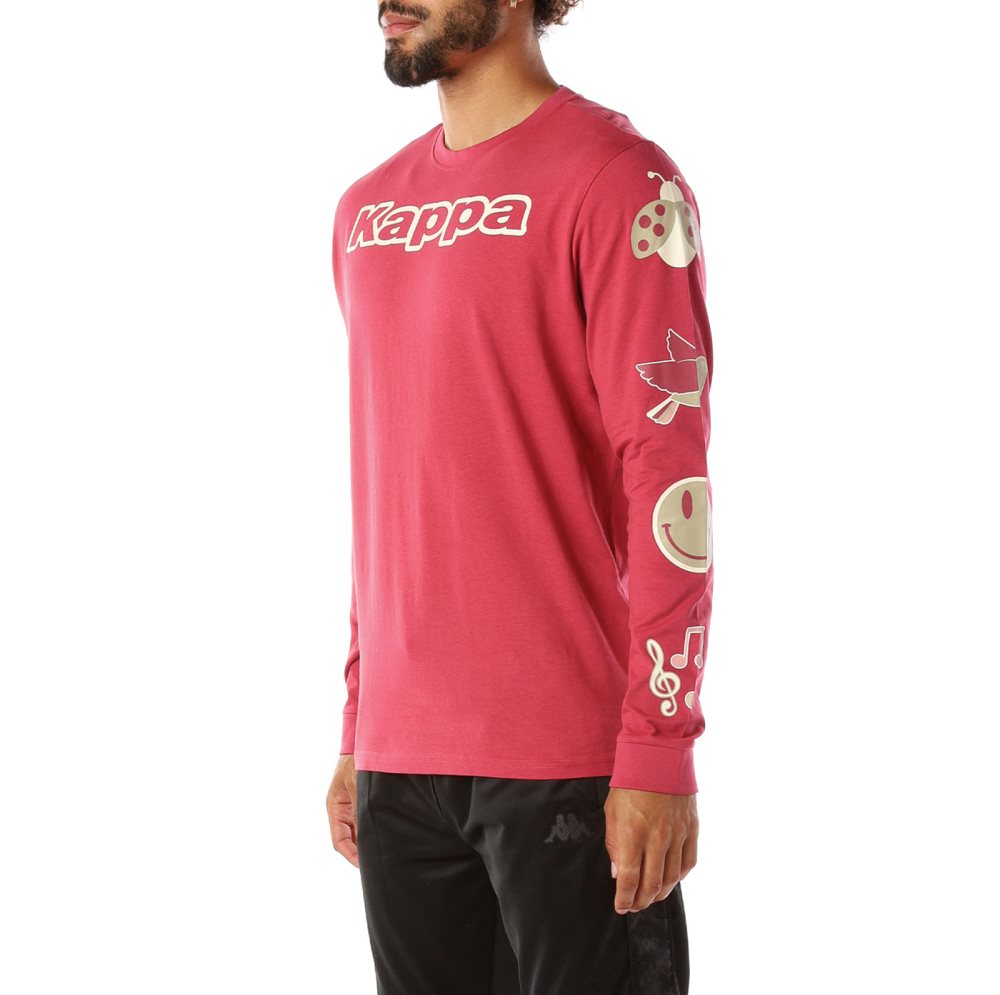 Camiseta Kappa Logo Simbola Rojos | 38971-DKIH