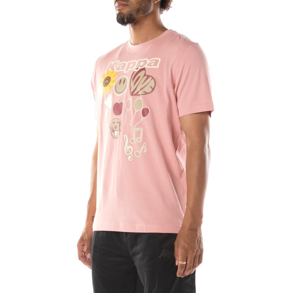 Camiseta Kappa Logo Tutto Rosas Claro | 59082-ETQA