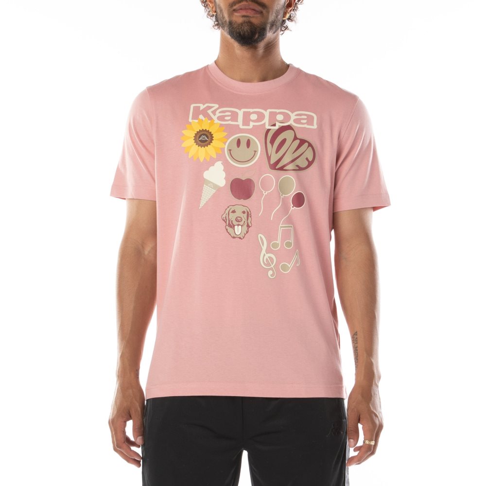 Camiseta Kappa Logo Tutto Rosas Claro | 59082-ETQA