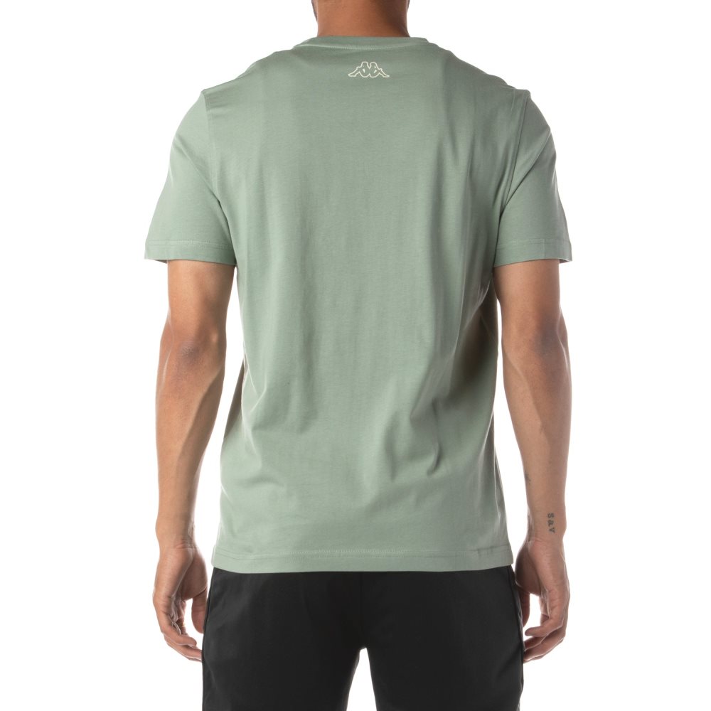 Camiseta Kappa Logo Tutto Verde Oliva | 54823-EOFN