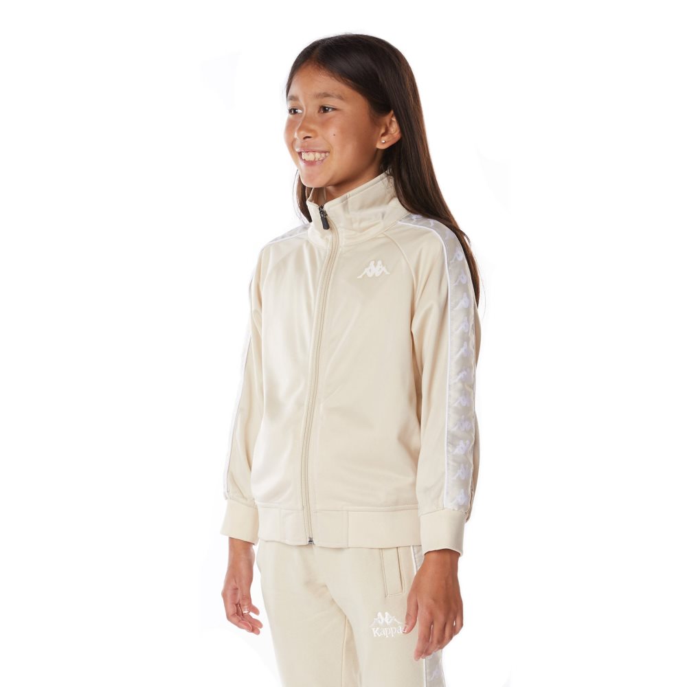 Chaquetas Deportivas Kappa 222 Banda Anniston Beige Blancos | 31487-GJCF