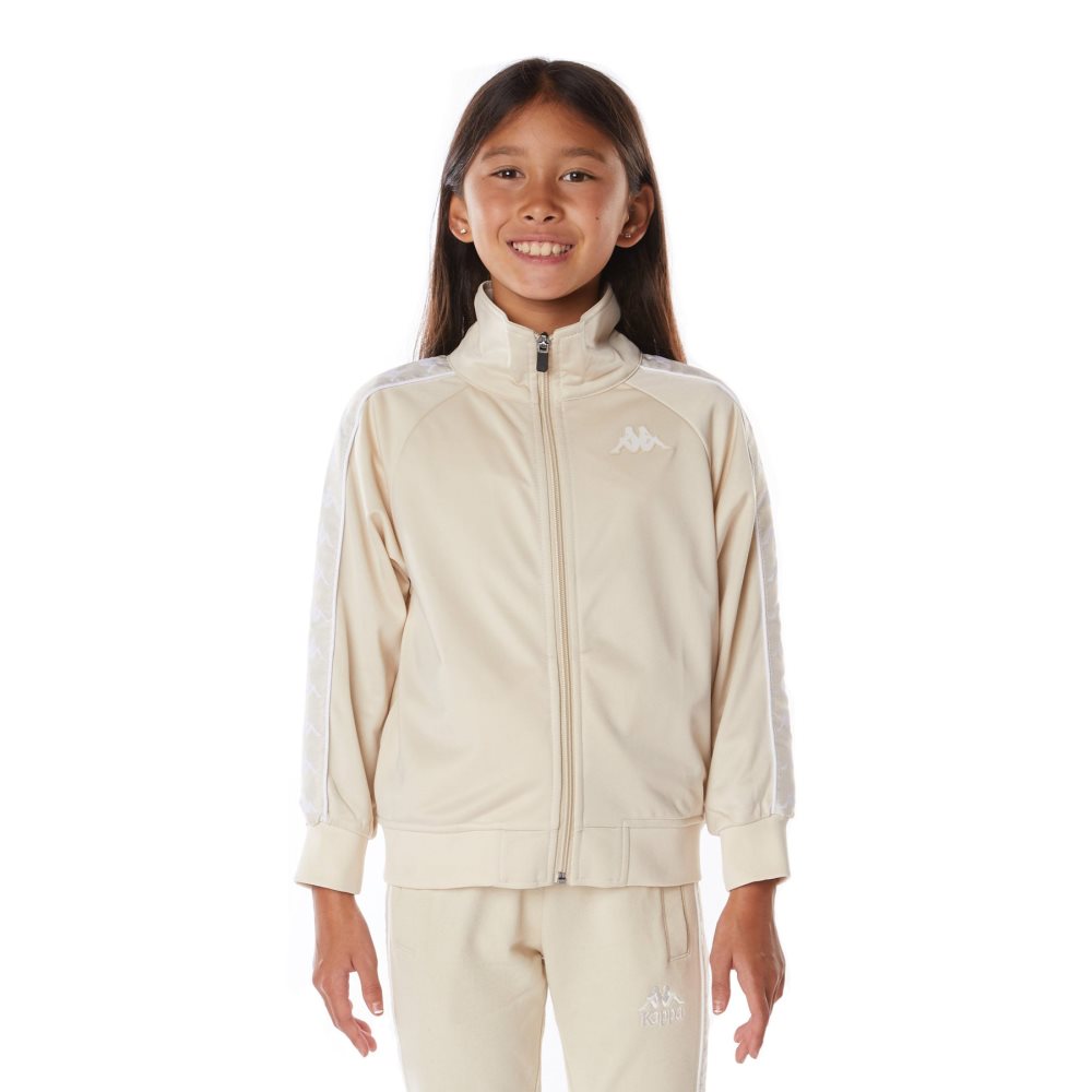 Chaquetas Deportivas Kappa 222 Banda Anniston Beige Blancos | 31487-GJCF