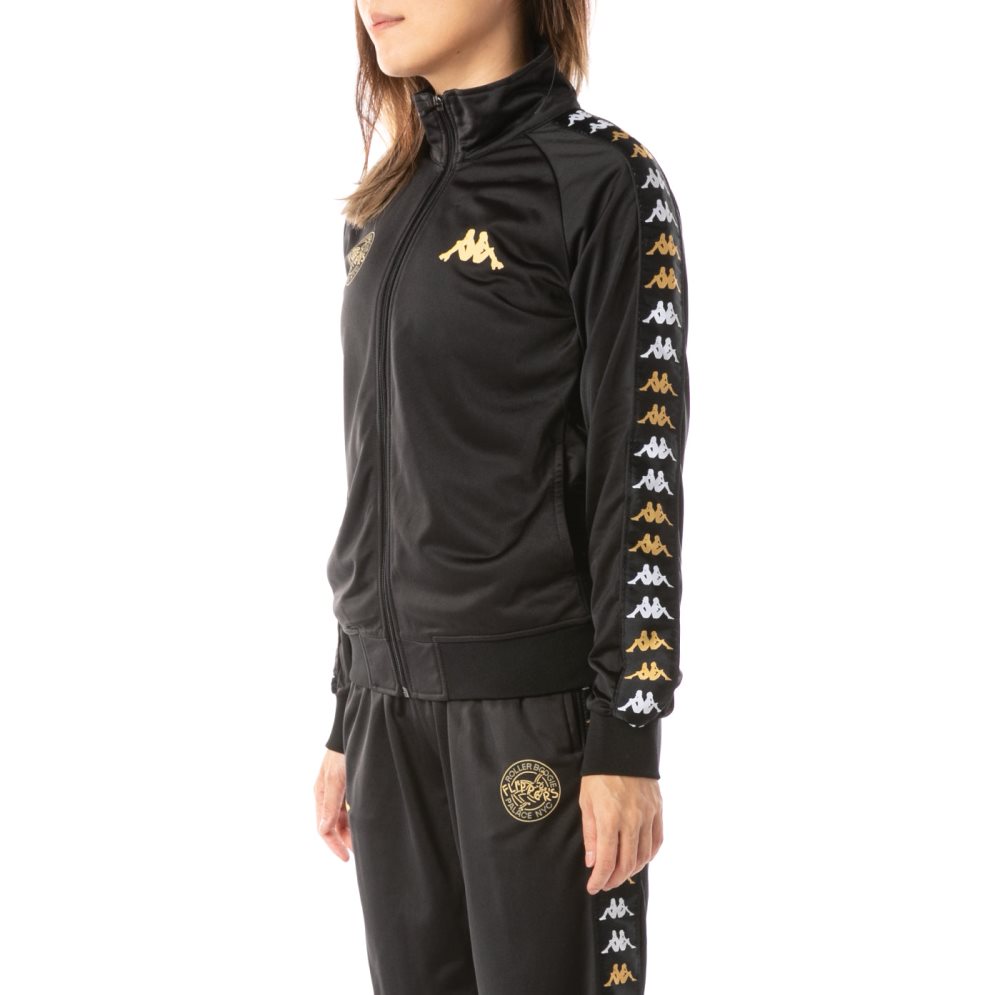 Chaquetas Deportivas Kappa 222 Banda Flippers Flako Negros | 14075-ULQW