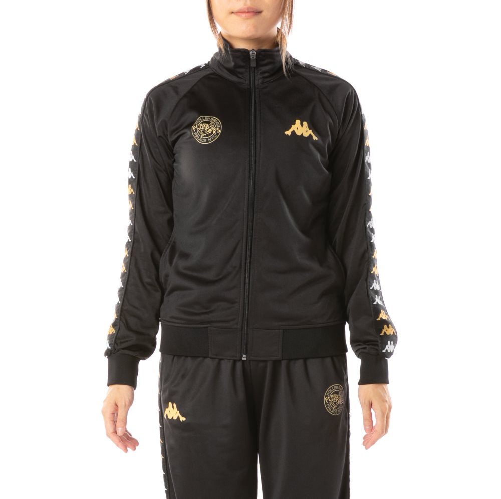 Chaquetas Deportivas Kappa 222 Banda Flippers Flako Negros | 75180-PZUQ