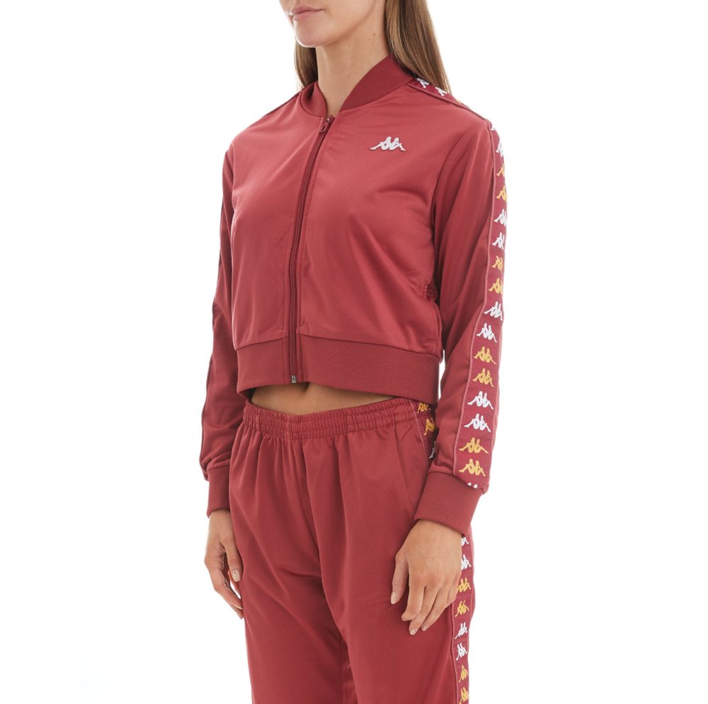 Chaquetas Deportivas Kappa 222 Banda Ponce Cropped Vino | 57649-DNIH