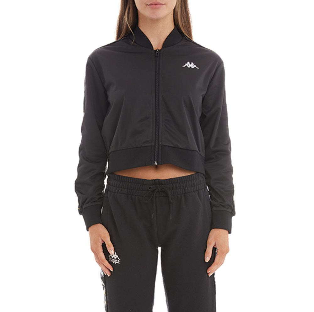 Chaquetas Deportivas Kappa 222 Banda Ponce Cropped Negros | 63150-DJXM