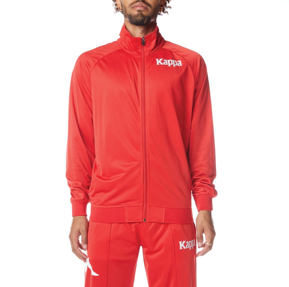 Chaquetas Deportivas Kappa Authentic Angost Rojos Blancos | 01697-CXVS