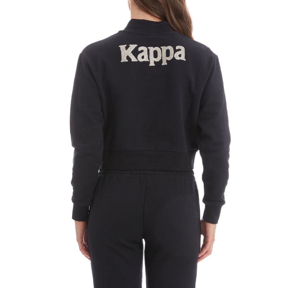 Chaquetas Deportivas Kappa Authentic Ginkle Cropped Negros | 81250-CTSG