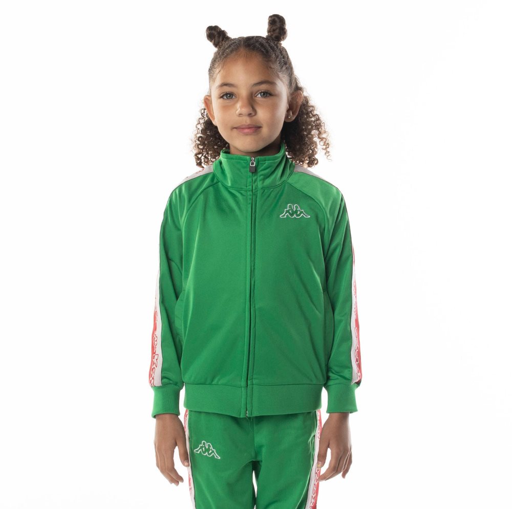 Chaquetas Deportivas Kappa Logo Tape Dartem Verdes | 52637-HUXR