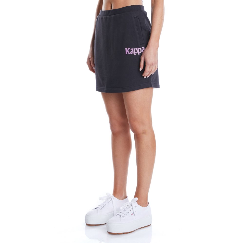 Falda Kappa Authentic Ambatondrazaka Negros Morados | 92834-WZIX