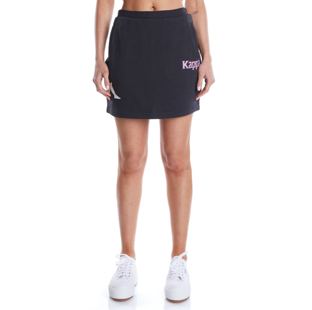 Falda Kappa Authentic Ambatondrazaka Negros Morados | 92834-WZIX