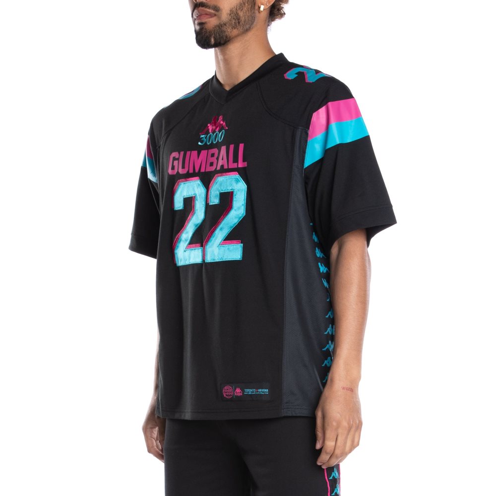 Jersey Kappa 222 Banda Gumball Glend Football Negros | 74016-VXZU