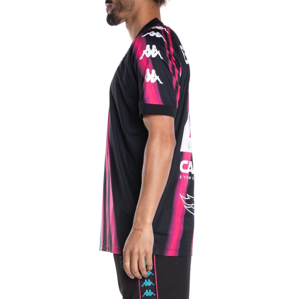 Jersey Kappa Authentic Gumball Gabz Soccer Negros Rosas | 57682-SBEU