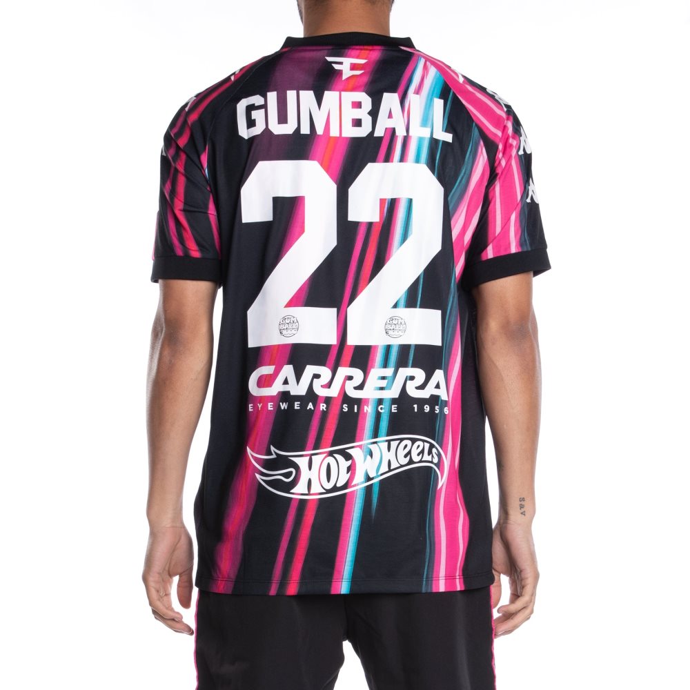 Jersey Kappa Authentic Gumball Gabz Soccer Negros Rosas | 57682-SBEU