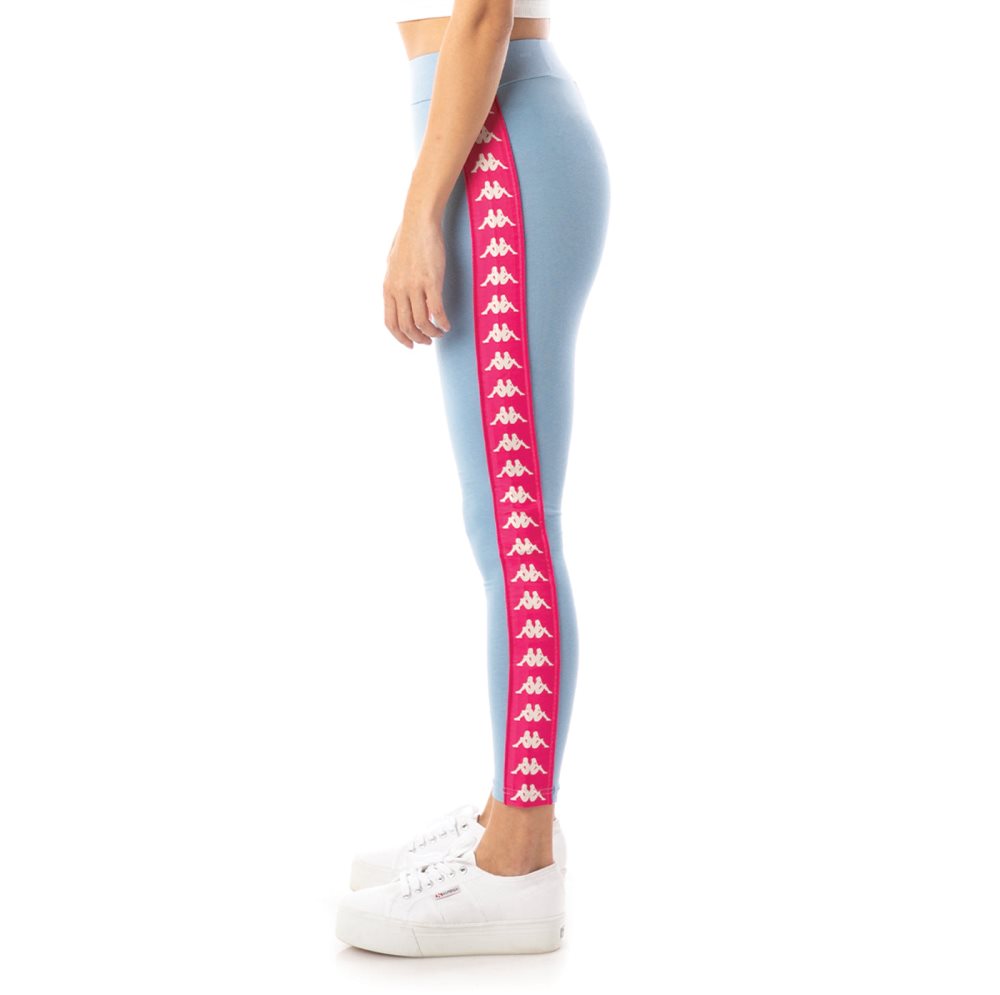 Leggins Kappa 222 Banda Anen 2 Azules Claro Rosas | 95713-EMOQ