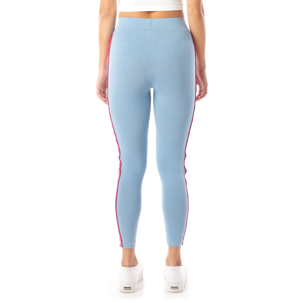 Leggins Kappa 222 Banda Anen 2 Azules Claro Rosas | 95713-EMOQ