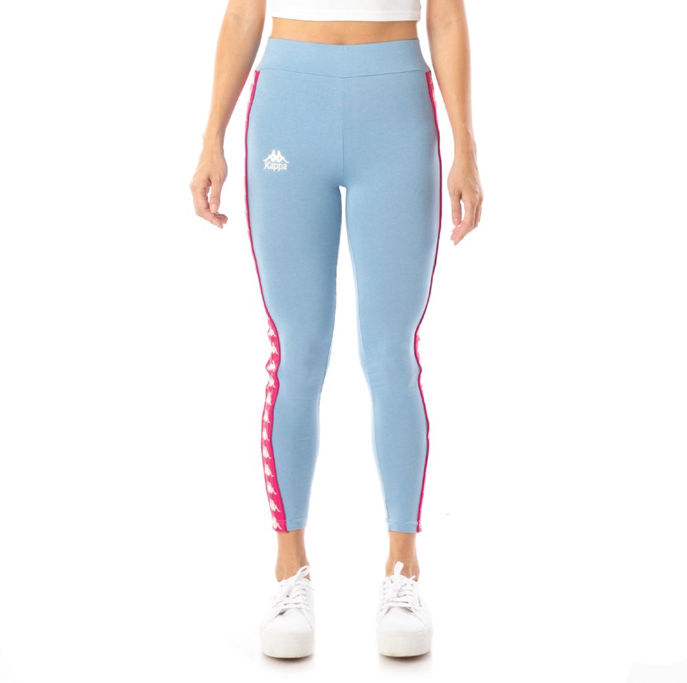 Leggins Kappa 222 Banda Anen 2 Azules Claro Rosas | 95713-EMOQ