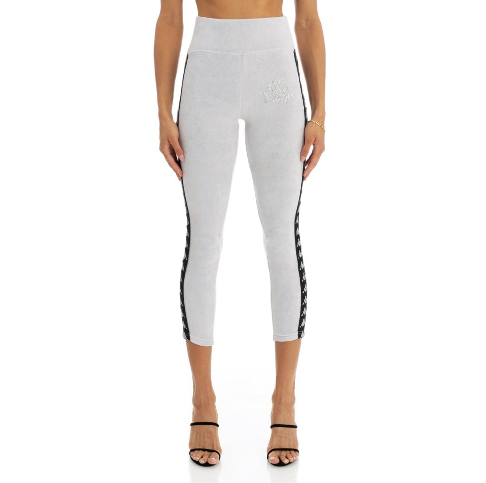 Leggins Kappa 222 Banda Slit Grises | 73194-DSYF