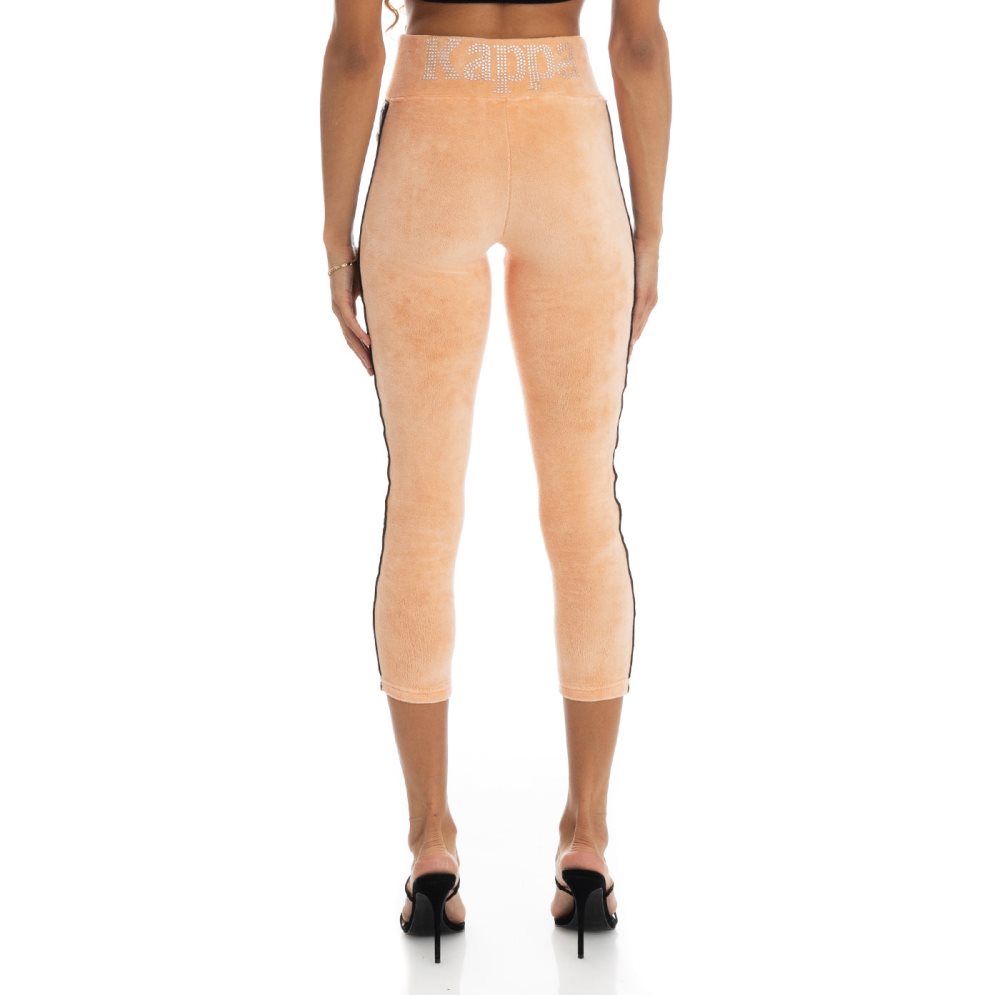 Leggins Kappa 222 Banda Slit Naranjas Coral | 23809-RIEJ