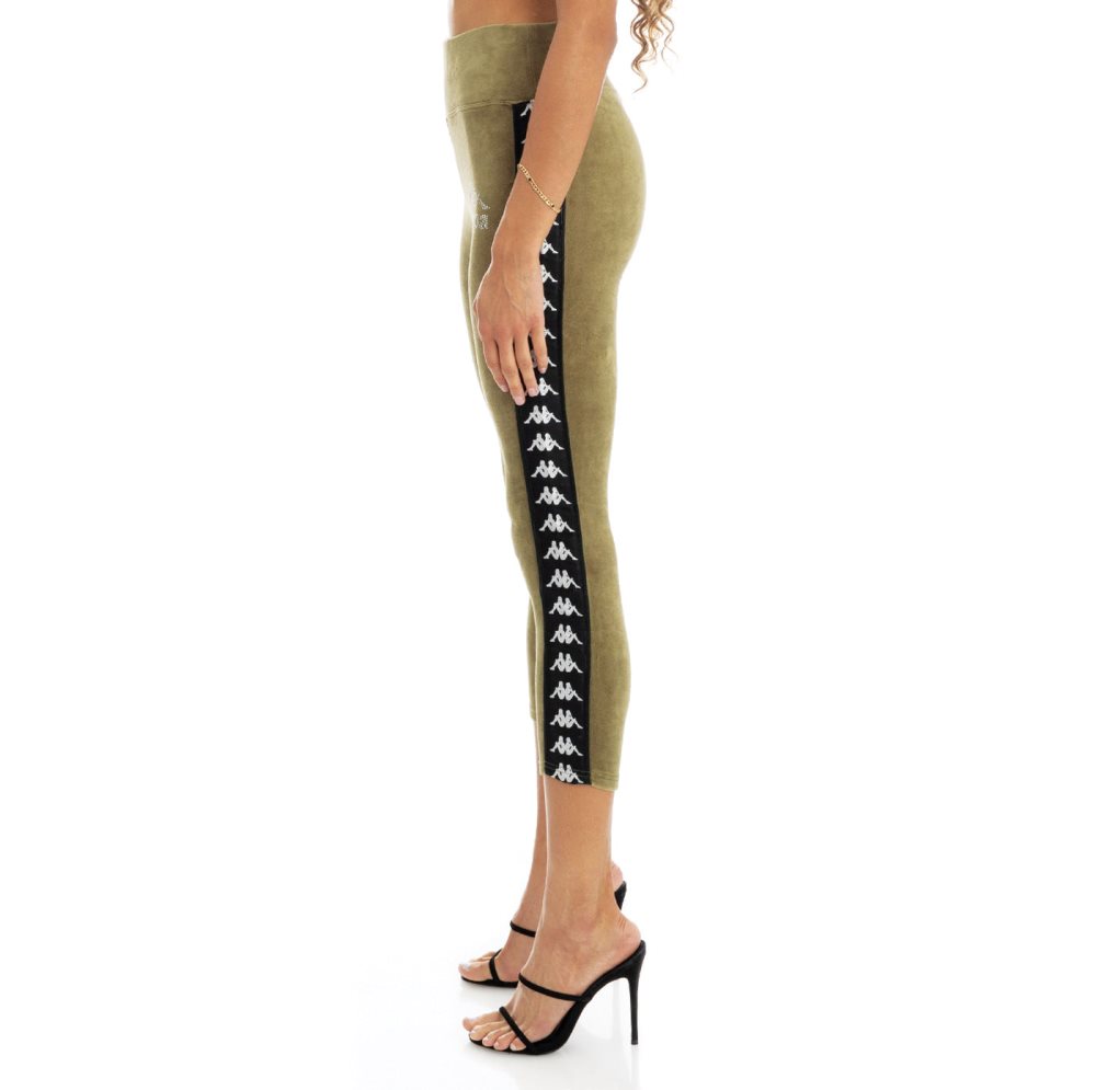 Leggins Kappa 222 Banda Slit Verdes Verde Oliva | 73159-RSAD