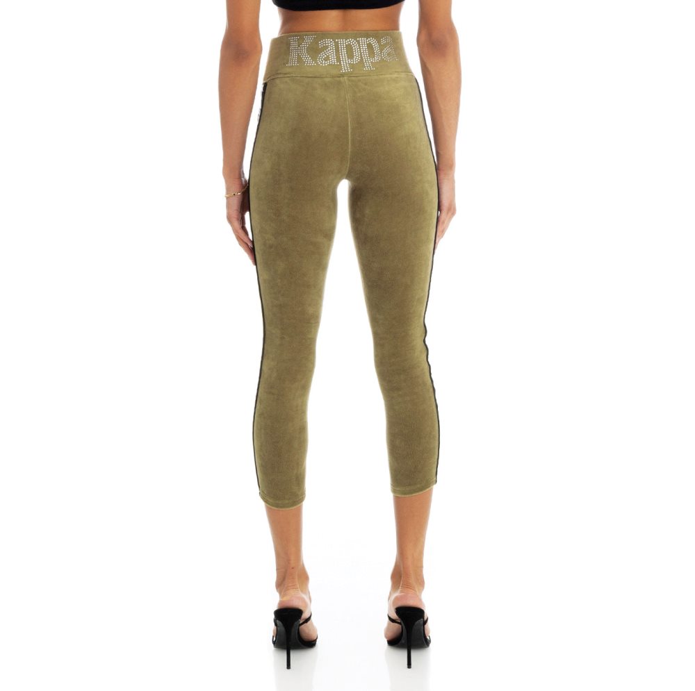 Leggins Kappa 222 Banda Slit Verdes Verde Oliva | 73159-RSAD