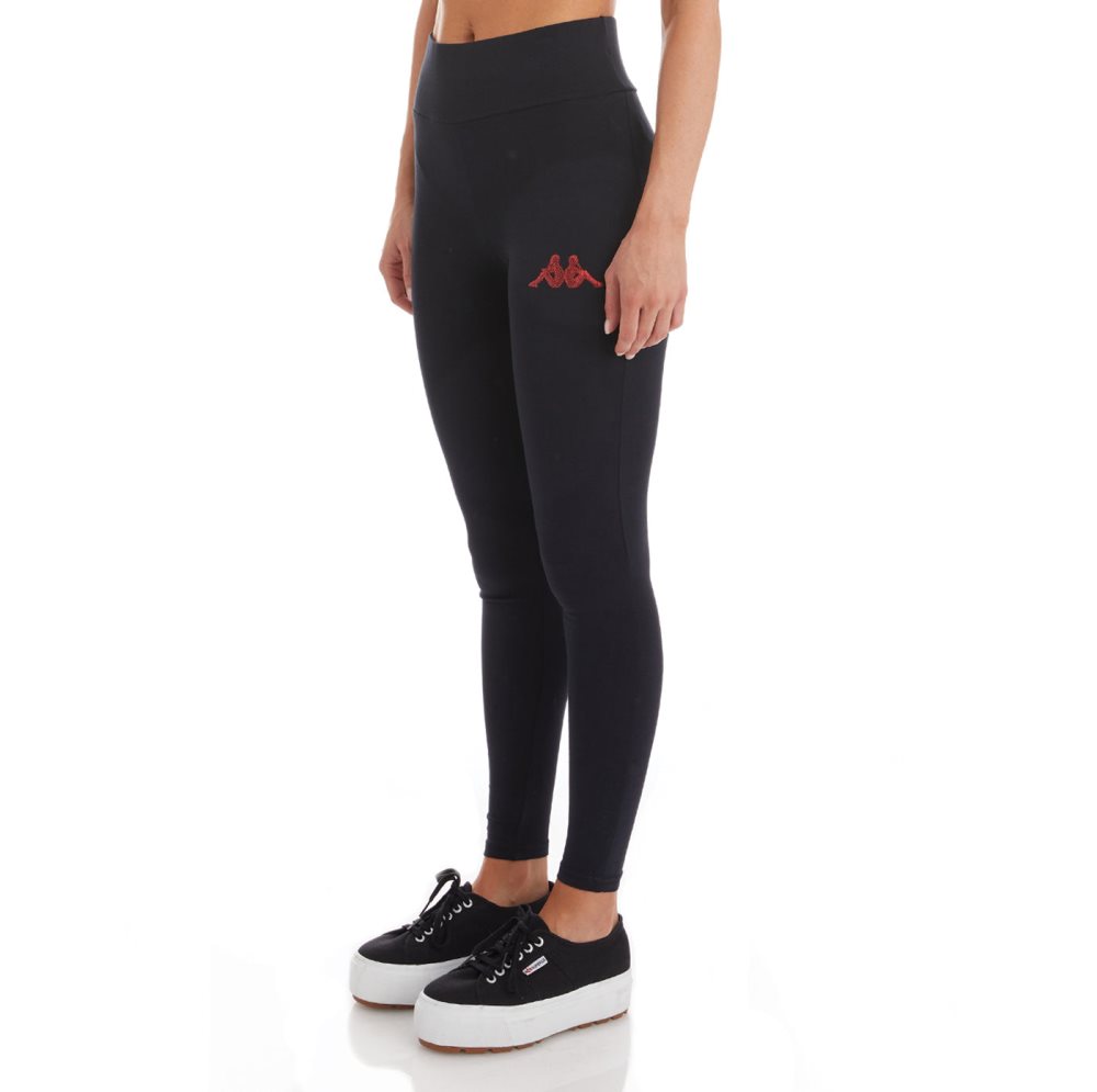 Leggins Kappa Authentic Gartiel Negros | 30896-FCHQ