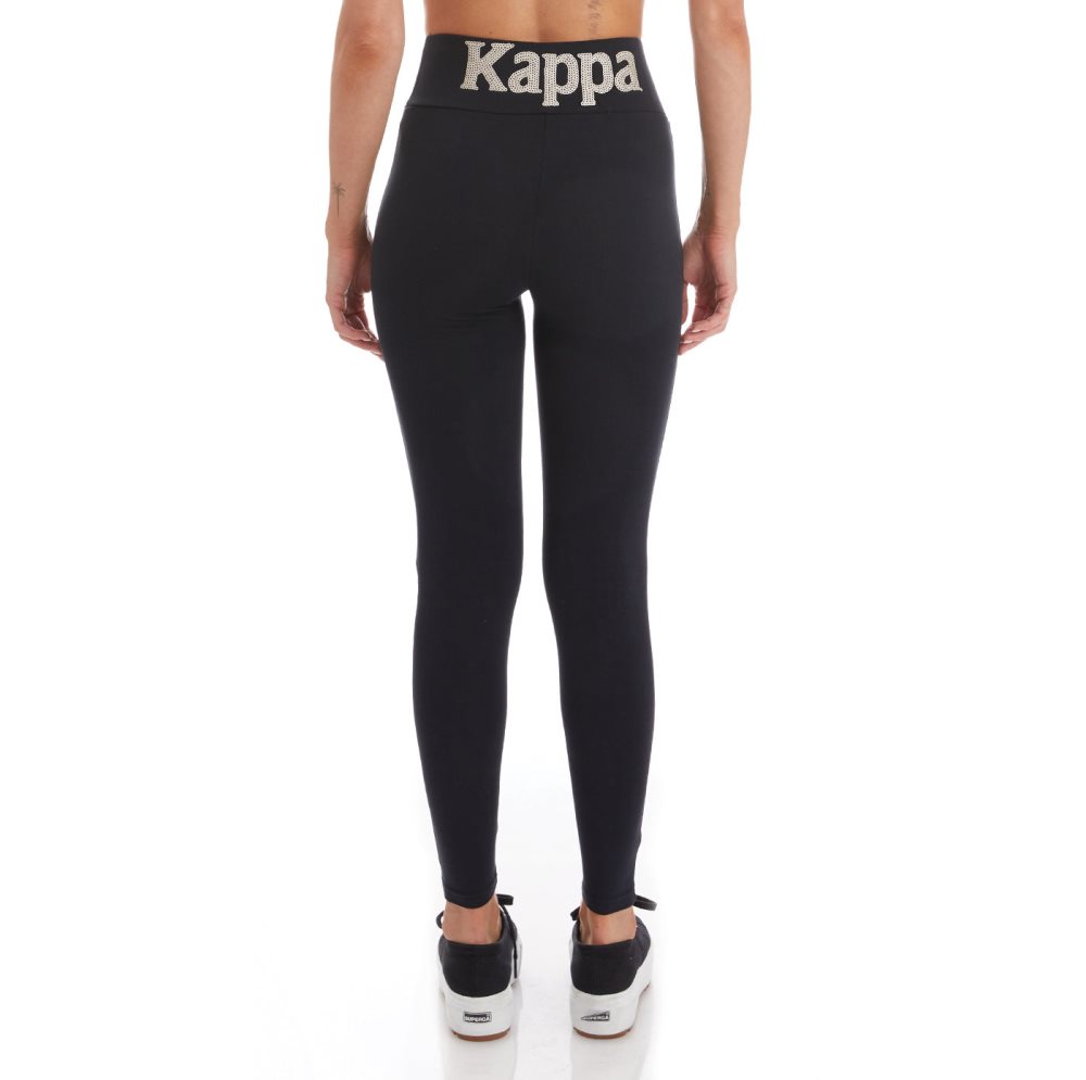 Leggins Kappa Authentic Gartiel Negros | 30896-FCHQ