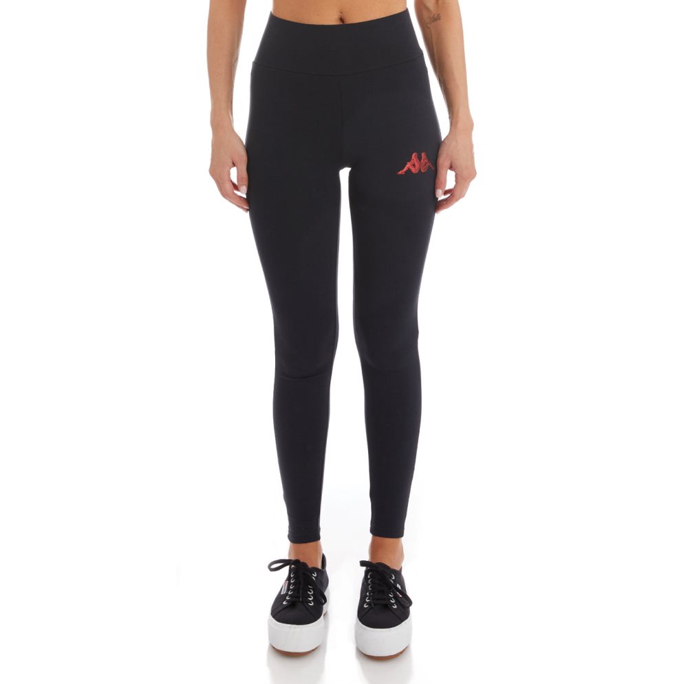 Leggins Kappa Authentic Gartiel Negros | 30896-FCHQ