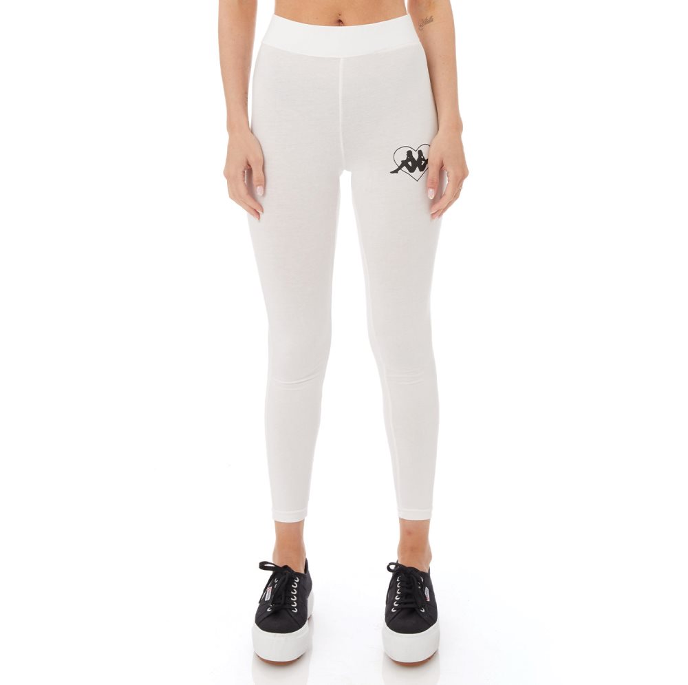 Leggins Kappa Authentic Love Tarnow Blancos | 92708-USGR