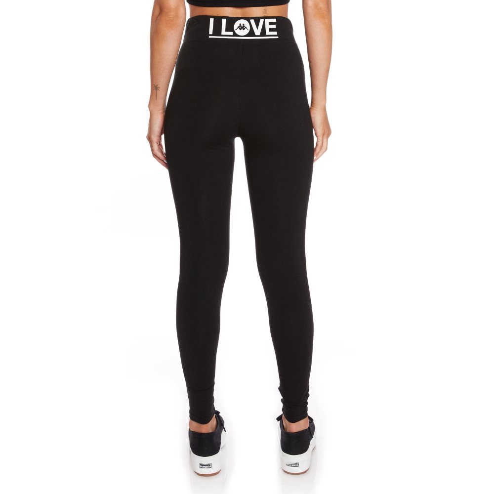 Leggins Kappa Authentic Love Tarnow Negros | 84579-CZQI