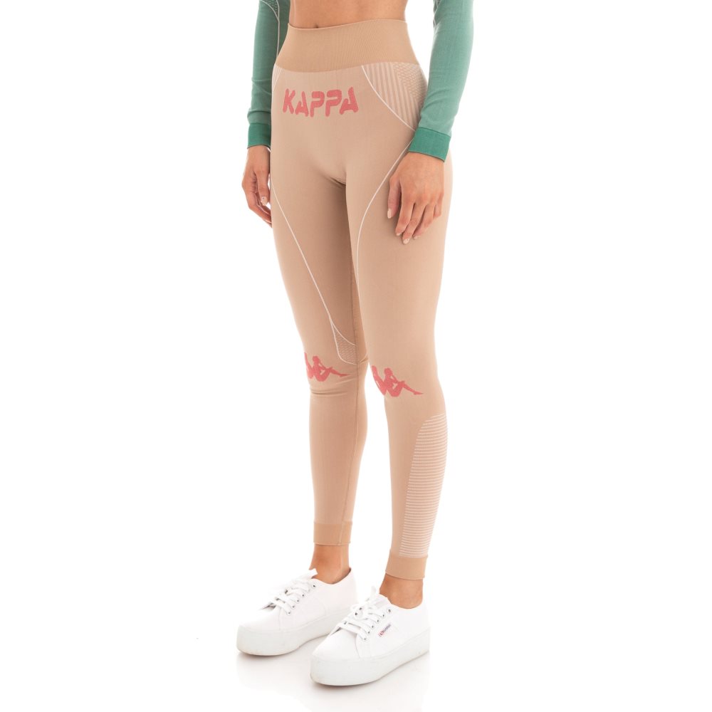 Leggins Kappa Authentic Trybunalski Knit Beige | 64831-PDVR