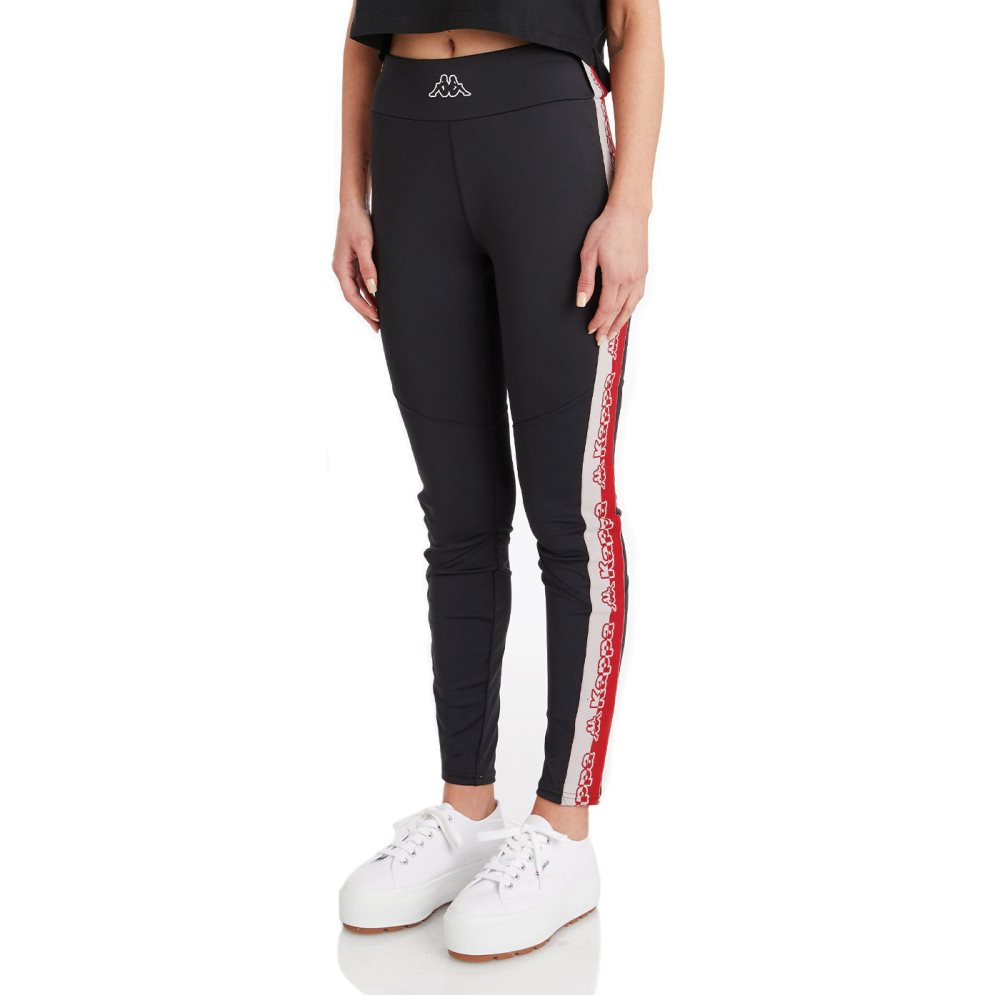 Leggins Kappa Logo Tape Desir Negros | 19356-MJOV