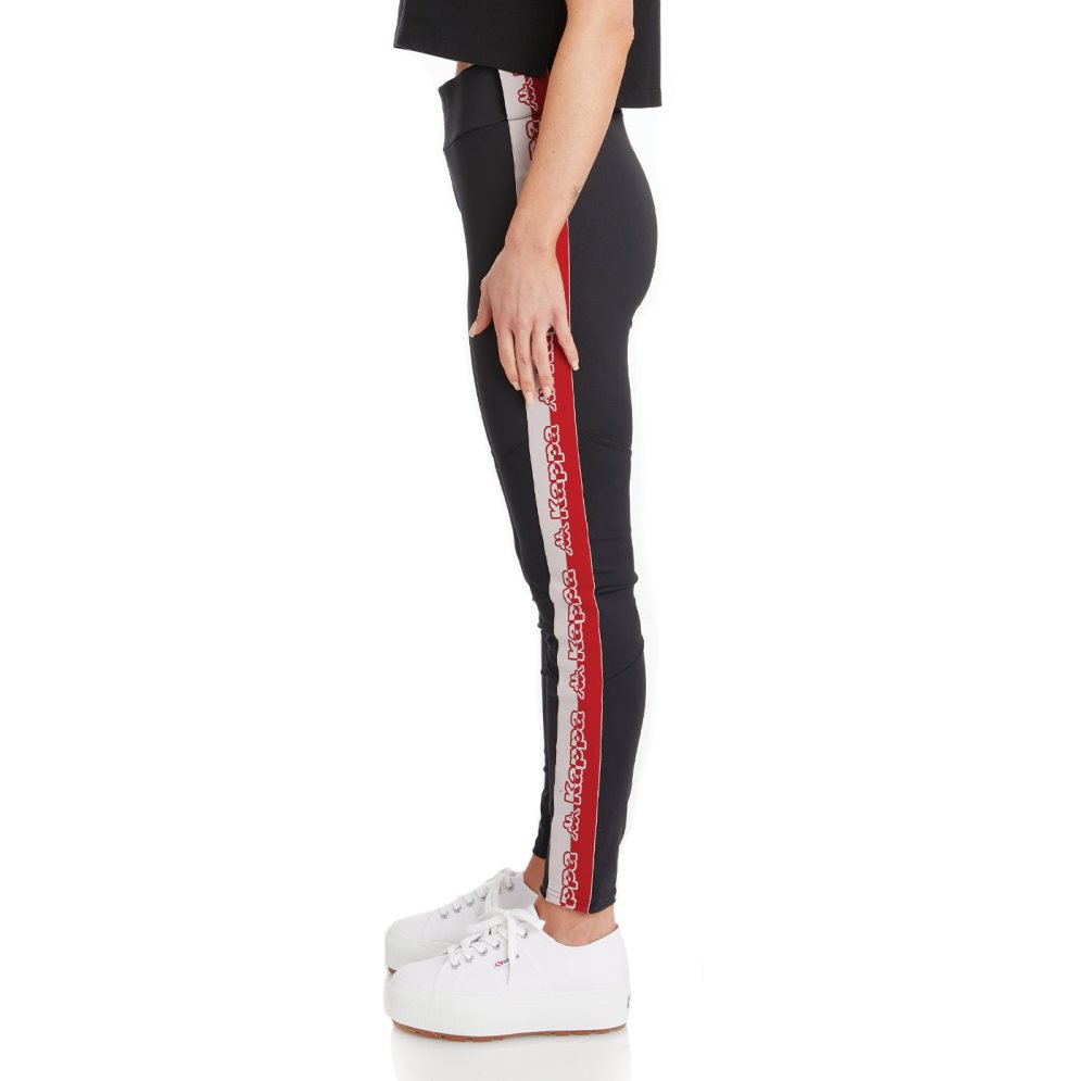 Leggins Kappa Logo Tape Desir Negros | 19356-MJOV