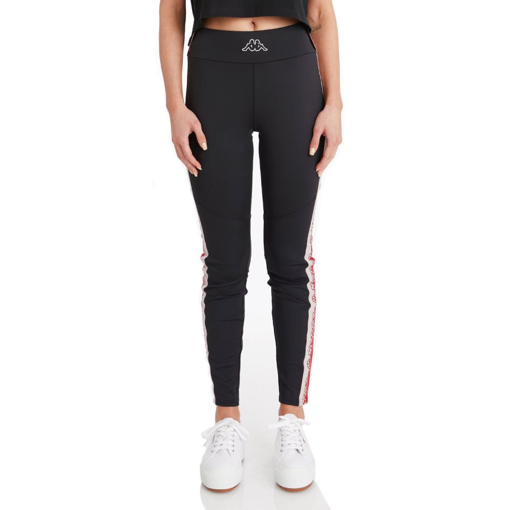 Leggins Kappa Logo Tape Desir Negros | 19356-MJOV