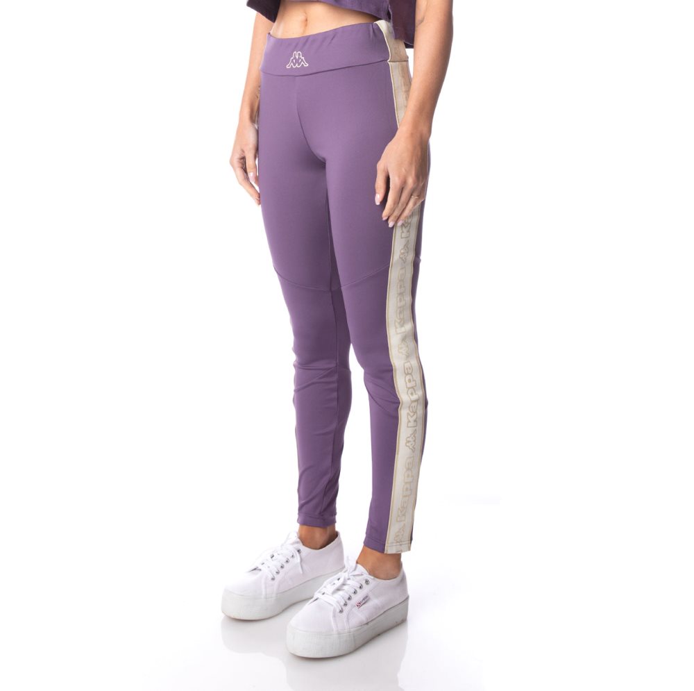 Leggins Kappa Logo Tape Eva Morados | 25138-PCAT